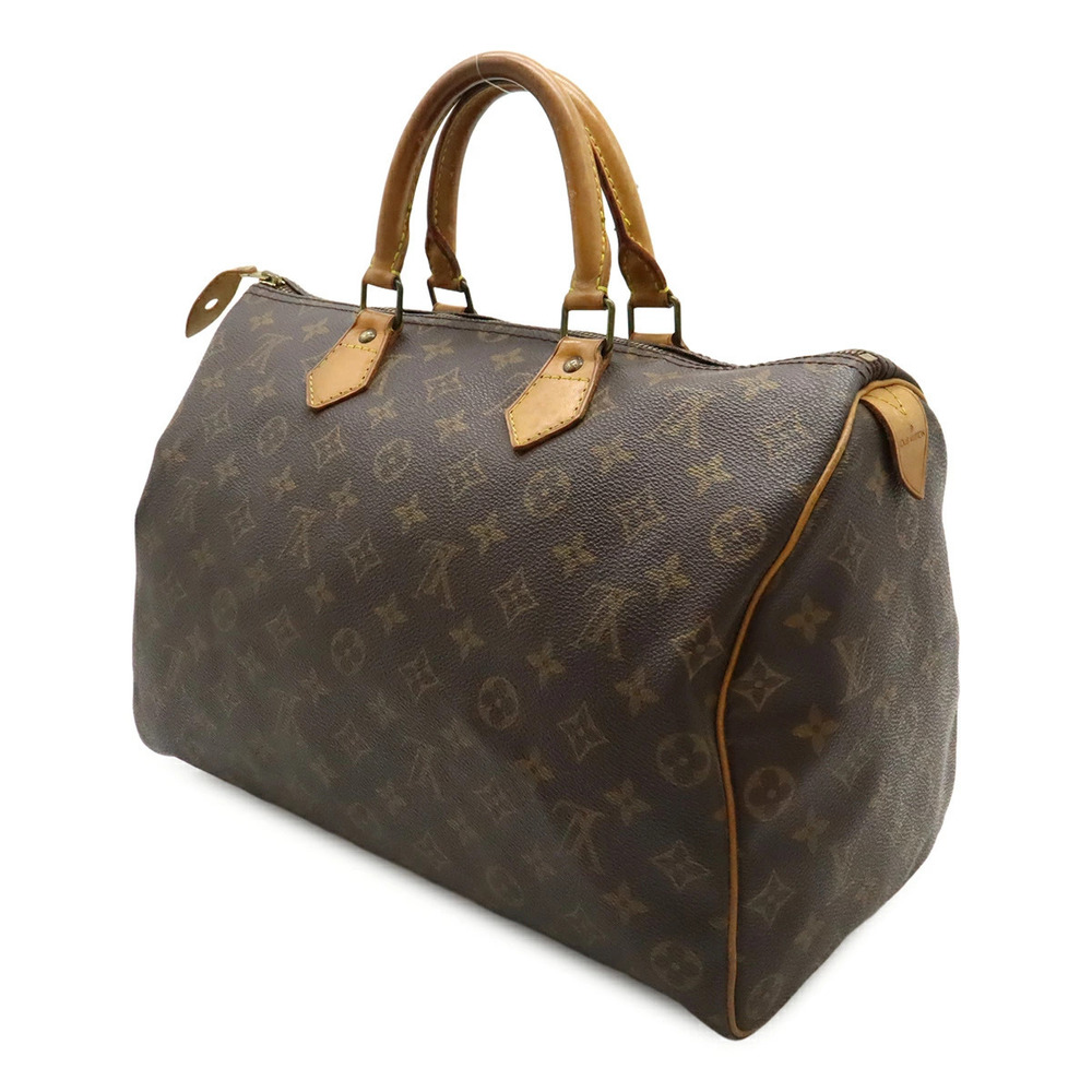 Louis Vuitton Speedy Travel Bag Handbag Monogram Boston Brown